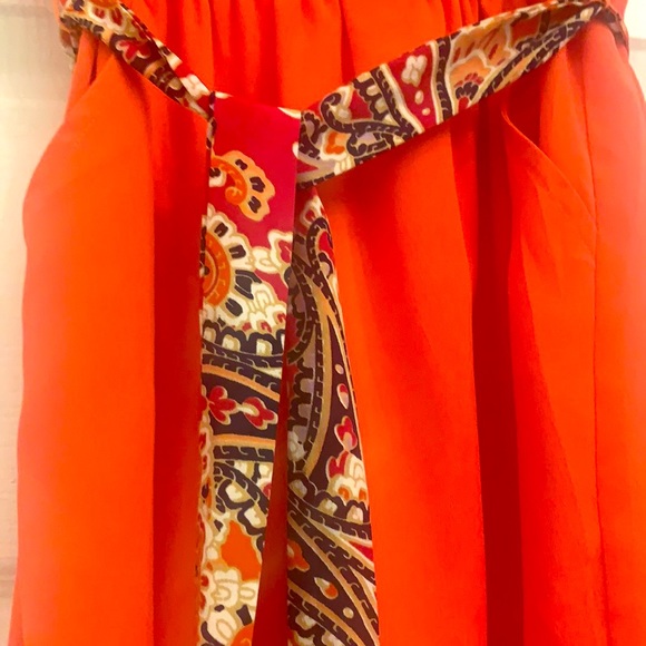 NWOT Tommy Hilfiger Orange Tie Dress - Picture 5 of 9
